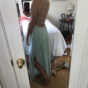 RVCA turquoise lightweight maxi dress NWOT